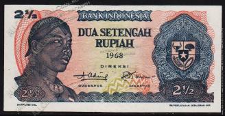 Индонезия 2 1/2 рупии 1968г. P.103 UNC - Индонезия 2 1/2 рупии 1968г. P.103 UNC