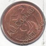 15-45 Южная Африка 5 центов 2006г. КМ # 486 сталь покрытая медью 4,5гр. 21мм