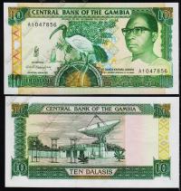 Гамбия 10 даласи 1991-95г. P.13а - UNC