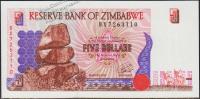 Зимбабве 5 долларов 1997г. P.5в - UNC