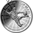 Белоруссия 1 руб. 2013г. (арт301) PROOF "Чемпионат мира по футболу 2014 года. Бразилия"