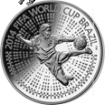 Белоруссия 1 руб. 2013г. (арт301) PROOF "Чемпионат мира по футболу 2014 года. Бразилия"