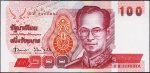 Банкнота Таиланд 100 бат 1994 года. P.97(62подпись) UNC