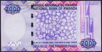 Руанда 2000 франков 2007г. P.36 UNC - Руанда 2000 франков 2007г. P.36 UNC