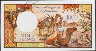 Джибути 1000 франков 1981г. P.37в - UNC - Джибути 1000 франков 1981г. P.37в - UNC