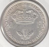 37-19 Бельгия 20 франков 1935г. KM# 105 серебро 11гр.