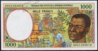 Экваториальная Гвинея 1000 франков 2000г. P.502Nh - UNC - Экваториальная Гвинея 1000 франков 2000г. P.502Nh - UNC