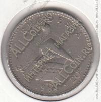 16-68 Родезия  2 шиллинга=20 центов 1964г. КМ# 3 медно-никелевая 
