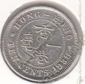 33-149 Гонконг 10 центов 1938г. КМ # 23 никель 4,5гр. 20,5мм - 33-149 Гонконг 10 центов 1938г. КМ # 23 никель 4,5гр. 20,5мм