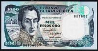 Колумбия 1000 песо 01.01.1987г. P.432(1) - UNC 