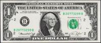 Банкнота США 1 доллар 1974 года. Р.455 UNC "B" B-B