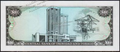 Тринидад и Тобаго 10 долларов 1985г. Р.38с - UNC - Тринидад и Тобаго 10 долларов 1985г. Р.38с - UNC