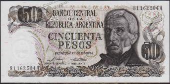 Аргентина 50 песо 1974-75г. P.296 UNC "A" - Аргентина 50 песо 1974-75г. P.296 UNC "A"