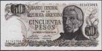 Аргентина 50 песо 1974-75г. P.296 UNC "A"