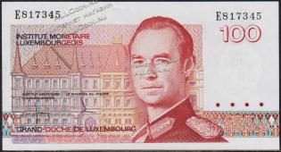 Люксембург 100 франков 1986г. P.58а - АUNC - Люксембург 100 франков 1986г. P.58а - АUNC