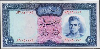 Иран 200 риалов 1971-73г. Р.92в - UNC - Иран 200 риалов 1971-73г. Р.92в - UNC