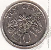 9-128 Сингапур 10 центов 1991г. КМ # 51 медно-никелевая 2,6гр. 18,5мм - 9-128 Сингапур 10 центов 1991г. КМ # 51 медно-никелевая 2,6гр. 18,5мм