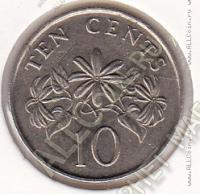 9-128 Сингапур 10 центов 1991г. КМ # 51 медно-никелевая 2,6гр. 18,5мм