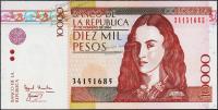 Банкнота Колумбия 10000 песо 21.02.2004 года. P.453g - UNC
