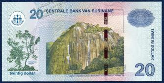 Суринам 20 долларов 2010г. P.164 UNC - Суринам 20 долларов 2010г. P.164 UNC