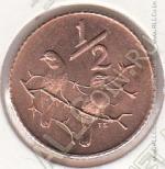 20-137 Южная Африка 1/2 цента 1970г. КМ # 81 бронза