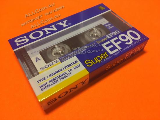 Аудио Кассета SONY Super EF90 1989г. / Япония / Новая. Запечатанная. Из блока.