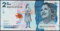 Банкнота Колумбия 2000 песо 29.08.2017г. P.NEW - UNC