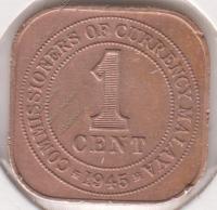 27-43 Малайя 1 цент 1945г. 