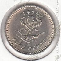16-69 Родезия  5 центов 1976г. КМ# 13 UNC медно-никелевая 