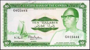 Гамбия 10 даласи 1972-86гг. P.6с - UNC - Гамбия 10 даласи 1972-86гг. P.6с - UNC