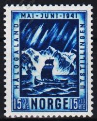 Норвегия  марка п/с 1941г. Uni #207 MNH OG** Корабли