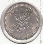 16-70 Родезия  6 пенсе=5 центов 1964г. КМ# 1 UNC медно-никелевая 19,5мм