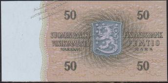 Финляндия 50 марок 1963г. P.107 UNC "C" - Финляндия 50 марок 1963г. P.107 UNC "C"