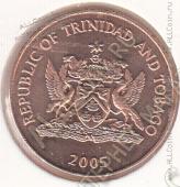 26-175 Тринидад и Тобаго 5 центов 2005г. KM# 30 бронза 3,31гр 21,2мм - 26-175 Тринидад и Тобаго 5 центов 2005г. KM# 30 бронза 3,31гр 21,2мм