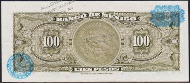 Мексика 100 песо 1970г. Р.61e - AUNC "BJJ" - Мексика 100 песо 1970г. Р.61e - AUNC "BJJ"