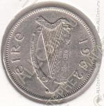 34-82 Ирландия 6 пенсов 1962г. КМ # 13а медно-никелевая 4,54гр. 20,8мм