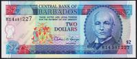 Банкнота Барбадос 2 доллара 1995 года. P.46 UNC