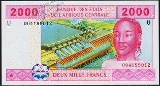 Камерун 2000 франков 2002г. P.208U - UNC - Камерун 2000 франков 2002г. P.208U - UNC