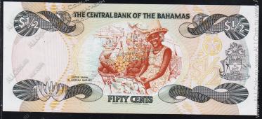 Багамские острова 1/2 доллара 1974г. P.42 UNC - Багамские острова 1/2 доллара 1974г. P.42 UNC