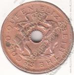 28-45 Родезия и Ньясланд 1 пенни 1956г. КМ # 1 бронза 21мм