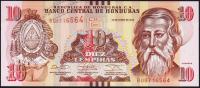 Банкнота Гондурас 10 лемпир 2014 года. P.NEW - UNC