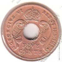 2-120 Восточная Африка 5 центов 1941 г. KM# 25.2(l) 