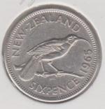 20-36 Новая Зеландия 6 пенсов 1965г. 