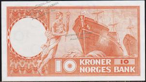 Норвегия 10 крон 1972г. P.31f(2) - UNC - Норвегия 10 крон 1972г. P.31f(2) - UNC