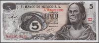 Мексика 5 песо 1971г. Р.62в - UNC "1AA"