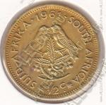 9-134 Южная Африка 1/2 цента 1961г КМ # 56 латунь 5,6гр.