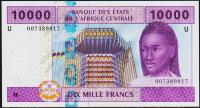 Камерун 10000 франков 2002г. P.210U - UNC