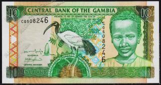 Банкнота Гамбия 10 даласи 2001 года. P.21а - UNC - Банкнота Гамбия 10 даласи 2001 года. P.21а - UNC