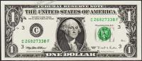 Банкнота США 1 доллар 1995 года. Р.496а - UNC "C" C-F