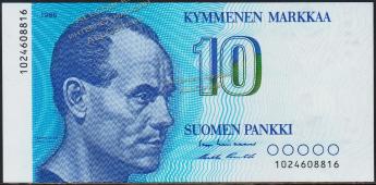 Финляндия 10 марок 1986г. P.113(4) - UNC - Финляндия 10 марок 1986г. P.113(4) - UNC